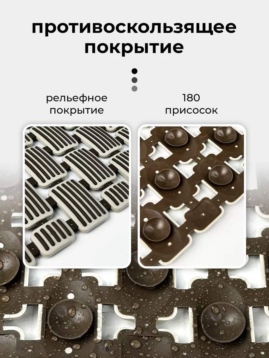 Conflate Vantuzlu Banyo Ve Duş Kaymaz Paspası 204193068 Kahverengi