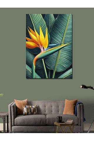 Kanvas Tablo Tropik Kuş Cenneti Çiçeği 70cmx100cm