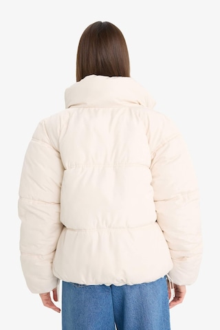 Defacto Su Geçirmez Regular Fit Dik Yaka Fermuarlı Şişme Mont E8690AX25AUER128 Ekru