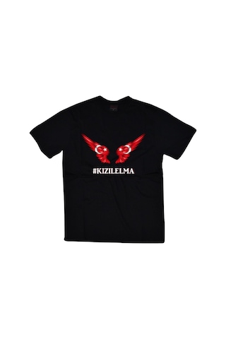 Stoned&Fame Kızılelma Baskılı T-shirt SIYAH