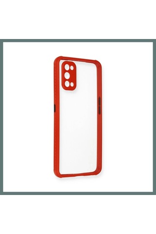 Ventra Realme 7 Pro Kılıf Miami Şeffaf Silikon - Kırmızı Ventra