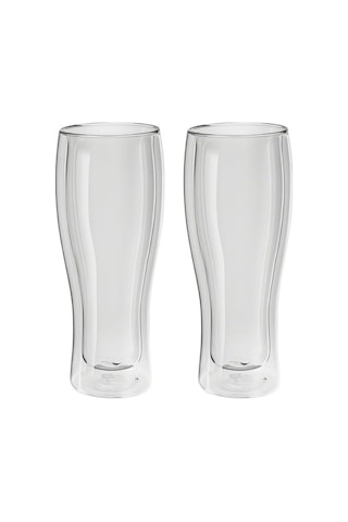 Zwıllıng Sorrento Çift Camlı 2'li Bira Bardağı, 414 Ml, Cam, Şeffaf Cam