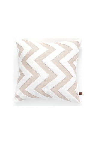 Jakarlı Kırlent 43X43 Cm Line Bej