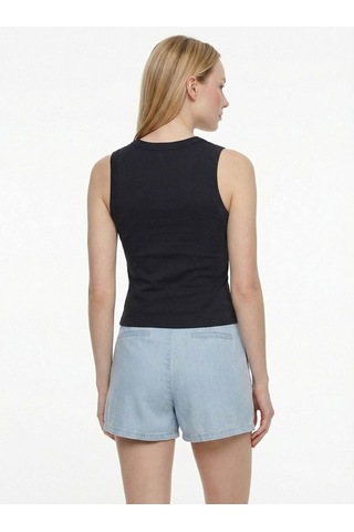 Slim Fit Kadın Bluz K.kol Siyah