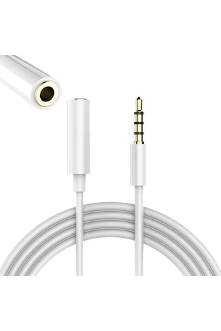 Sh Powermaster Pm-17603 3.5 Mm Erkek/dişi 4 Boğumlu Aux Stereo Uzatma Kablosu 1 Metre Najmaddin