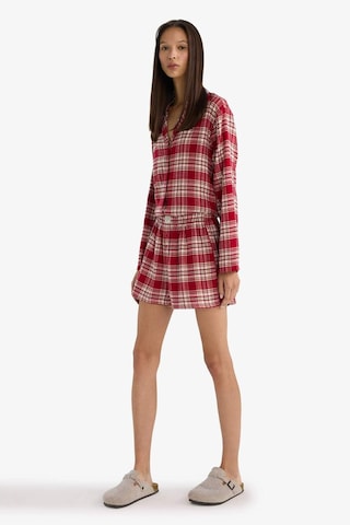 Defacto Regular Fit Flanel Kareli Şort Pijama Altı-fall İn Love F3675ax25wnbr196 Bordo-br196