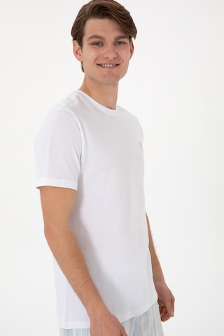 U.S. Polo Assn. Erkek Regular Fit Bisiklet Yaka Beyaz Tişört 50299544-VR013