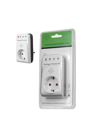 Vea Ve-25531 15a 3520w Tekli Led Göstergeli Akım Korumalı Priz 0