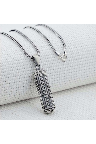 Himarry Gümüş İçi Açılabilen Muska Kabı Cevşen Kolye Beyaz