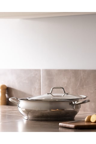 Madame Coco Vera Kısa Tencere - Çelik - 28 Cm Çok Renkli