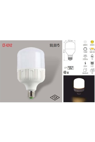 Cata Ct-4242 40 Watt Torch Led Ampul Lamba