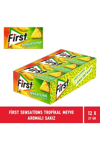 First Sensations Tropikal Meyve Aromalı Sakız 27 Gr - 12 Adet
