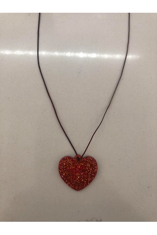 Bijuteri Kalp Kolye Kırmızı