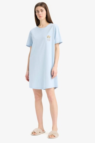Defacto Looney Tunes Bisiklet Yaka Kısa Kollu Gecelik-fall İn Love E4317ax25smbe343 Mavi