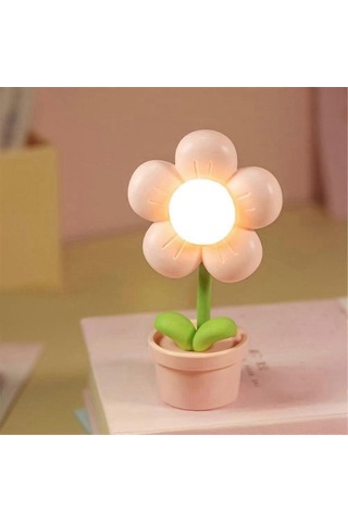 Film Çiçek Gece Lambası Pil İle Çalışır, Başucu Lambası Aya Çok Renkli