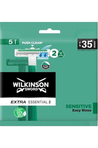 Wilkinson Sword Extra Essential 2 Bıçaklı Erkek Kullan At Tıraş Bıçağı 5'li
