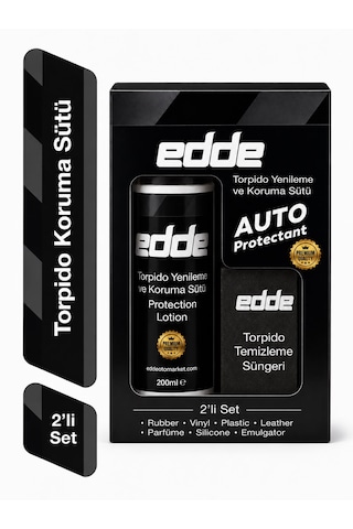Edde Araba Araç Oto Torpido Koruyucu Koruma Ve Yenileme Sütü Ve Temizleme Süngeri 250ml