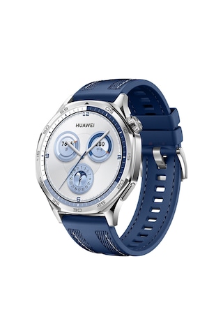 Sneezy Huawei Watch Gt5 Pro 46mm İle Uyumlu Metal Tokalı Dikiş Detaylı Şık Dokuma Silikon Kordon
