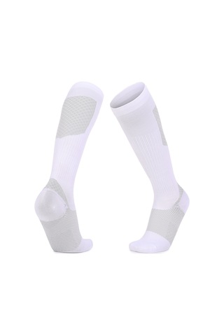 Folinda Spor Kompresyon Çorapları: Arka Desteği, Nefes Alıcı Kumaş, Futbol-spor Aktivitelere Uygun, Unisex, Çeşitli Renk Seçenekleri Beyaz Işık Gri