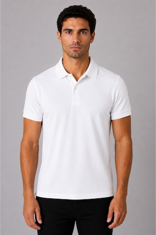 Parshey Regular Fit %100 Pamuk Polo Yaka Yarım Kollu Basic T-shirt Beyaz