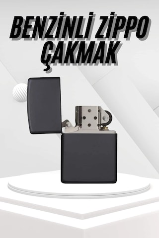 Hediyelik Zarif Siyah Benzinli Çakmak Çok Renkli