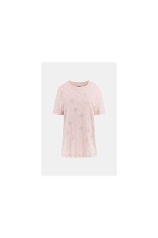 Guess Kadın Pembe 4g Logolu T-shirt Pembe