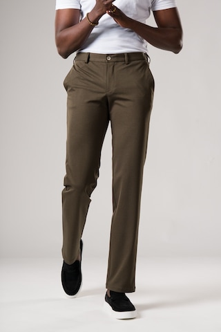 Ecer Slimfit Beli Yarım Lastikli Dokulu Likralı Yazlık Jogger Pantolon Yeşil