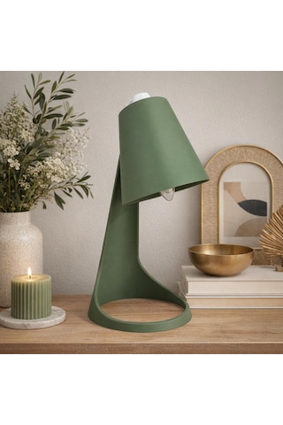 Nova Minimal Dekoratif Masa Lambası Modern Tasarım Ambiyans Objesi Çam Yeşil