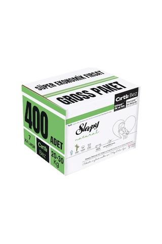 Sleepy Bebekbezi Natural Beden:7 20-30kg Xxlarge 400adet 4pk 100 4'lü