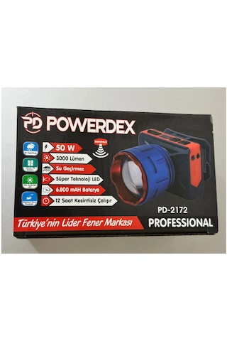 Powerdex Kafa Lambası 50w Dijital Göstergeli 3000 Lümen Sensörlü