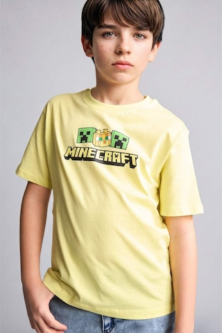 Defacto Minecraft New Regular Fıt Bisiklet Yaka Kısa Kollu Tişört Erkek Çocuk H8261a826hsyl114 Sarı-yl114