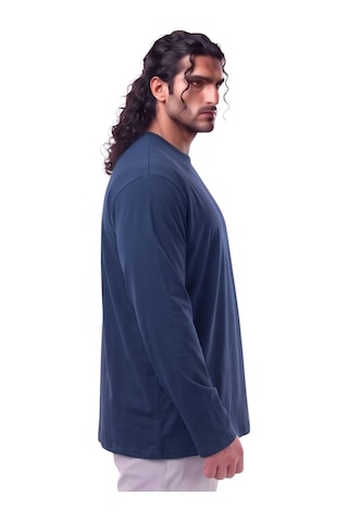 Erkek Büyük Beden 115 - 155 Kilo Arası Uygun Bedenli % 100 Pamuk Uzun Kol Bisiklet Yaka Sweatshirt Lacivert