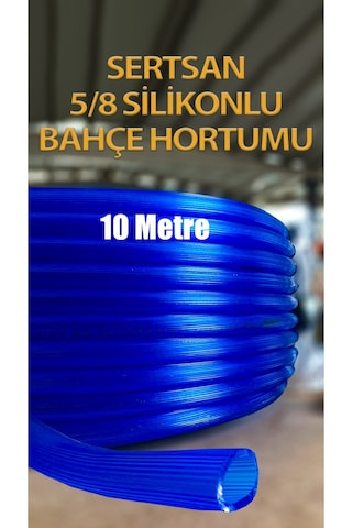 Silikonlu Bahçe Hortumu 5/8 Mavi Renk 10 Metre