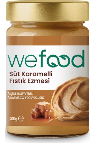 Wefood Süt Karamelli Fıstık Ezmesi 300 Gr 8683347036905