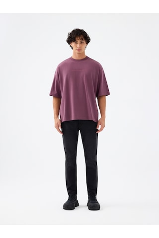 Crop Erkek Tshirt K.kol Bordo