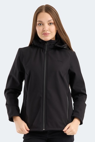 Slazenger Heat Control Kadın Çıkarılabilir Kapüşonlu Siyah Mont & Kaban Siyah