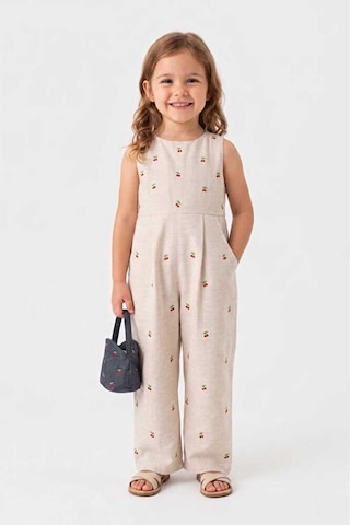 Ministok Cherry Lady Kiraz Nakışlı Arkası Fiyonk Bağlamalı Çanta Aksesuarl Ekru