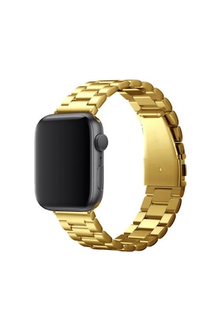 Cosmotex Newface Apple Watch Uyumlu  42mm Metal Baklalı Kordon - Gold