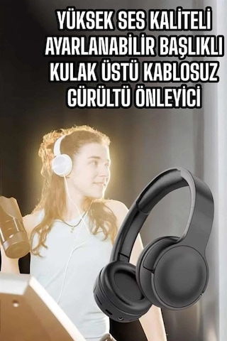 Ceylan Adam Kulak Üstü Kablosuz Bluetooth Kulaklık Gürültü Önleyici Uzun Şarj Süreli