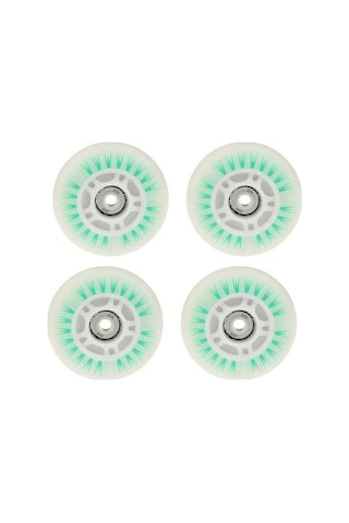Fastbuy Bosphorusboutique Yeşil 76/80mm Paten Tekerlekleri, Led Işıklı, 4 Adet, 76 Mm Nj Yeşil Yeşil
