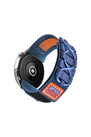 Goocamp Galaxy Uyumlu Watch 46mm Krd-112 22mm Orbital Örgülü Halat Tasarımlı Naylon Kumaş H