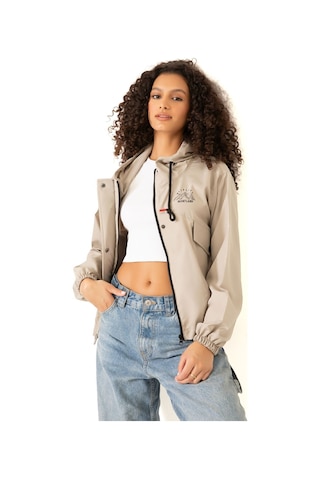 Riverstorm Kadın Taş Su Geçirmez Ve Rüzgara Dayanıklı Kapüşonlu Cepli Çıt Çıtlı Mevsimlik Yağmurluk Taş