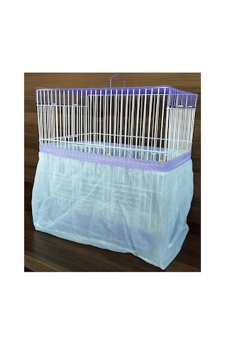 Büyük Boy Xxl Kuş Kafes Tülü 60 X 35 X 30 Cm Mor