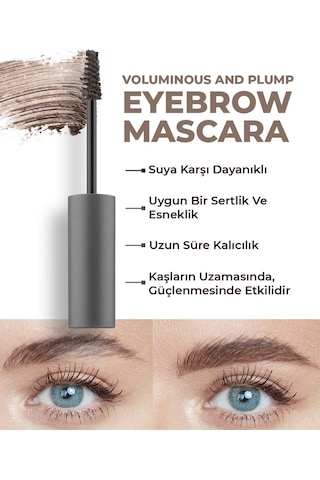 Alix Avien Suya Dayanıklı Kalıcı Etki Yoğun Pigmentli Kahverengi Kaş Sabitleyici Maskara Eyebrow Mascara 801