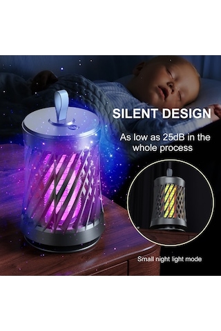 Besthome1 Ev İçi Batarya Li Yeşil Siğirlik: 365nm Mor Işık+nefes Taklit, Şok Ve Isınma Işığı, Kolay Montaj