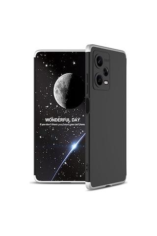 Xiaomi Redmi Note 12 Pro 5g Kılıf Zore Ays Kapak Siyah-Gri