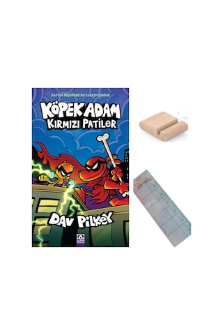 Köpek Adam 12 - Kırmızı Patiler - 8-12 Yaş Hikaye / Çizgi Roman + Tablet Tutucu+ Takip Ayracı