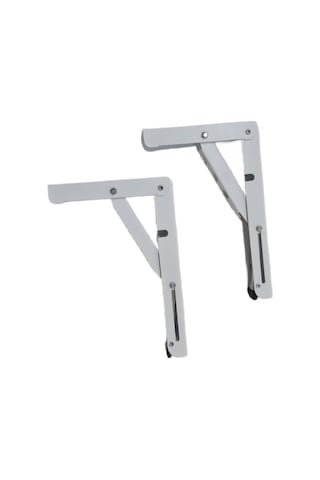 Şen Metal Mandallı Katlanabilir Masa Konsolu Beyaz 30cm 1çift Beyaz