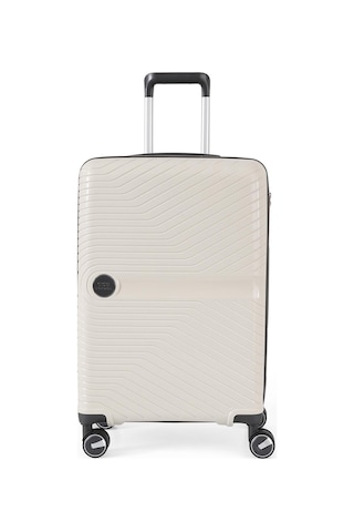 Ççs 5239 Polipropilen Büyük Boy Valiz Beyaz-antrasit Beyaz - Antrasit