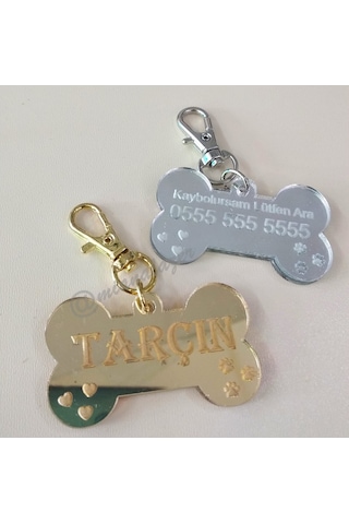 Evcil  Hayvan Isimliği Kemik Şeklinde Köpek Künyesi Köpek Isimliği